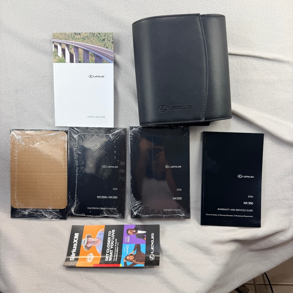 2026 Lexus NX350 Owners Manual Set w/ Portfolio Case Black Folio OEM New Sealed